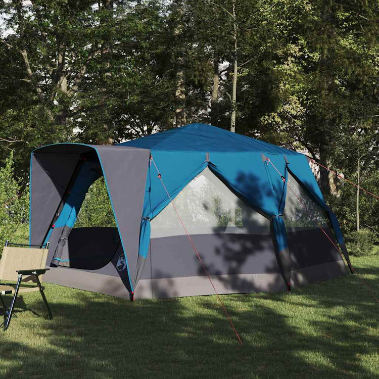 Vidaxx Hauszelt mit Dach mit Stauraum Blau 400 x 350 x 212 cm
