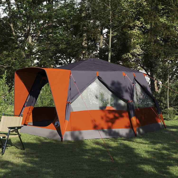 Vidaxx Hauszelt mit grauem und orangefarbenem Dach 400 x 350 x 212 cm