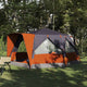Vidaxx Hauszelt mit grauem und orangefarbenem Dach 400 x 350 x 212 cm