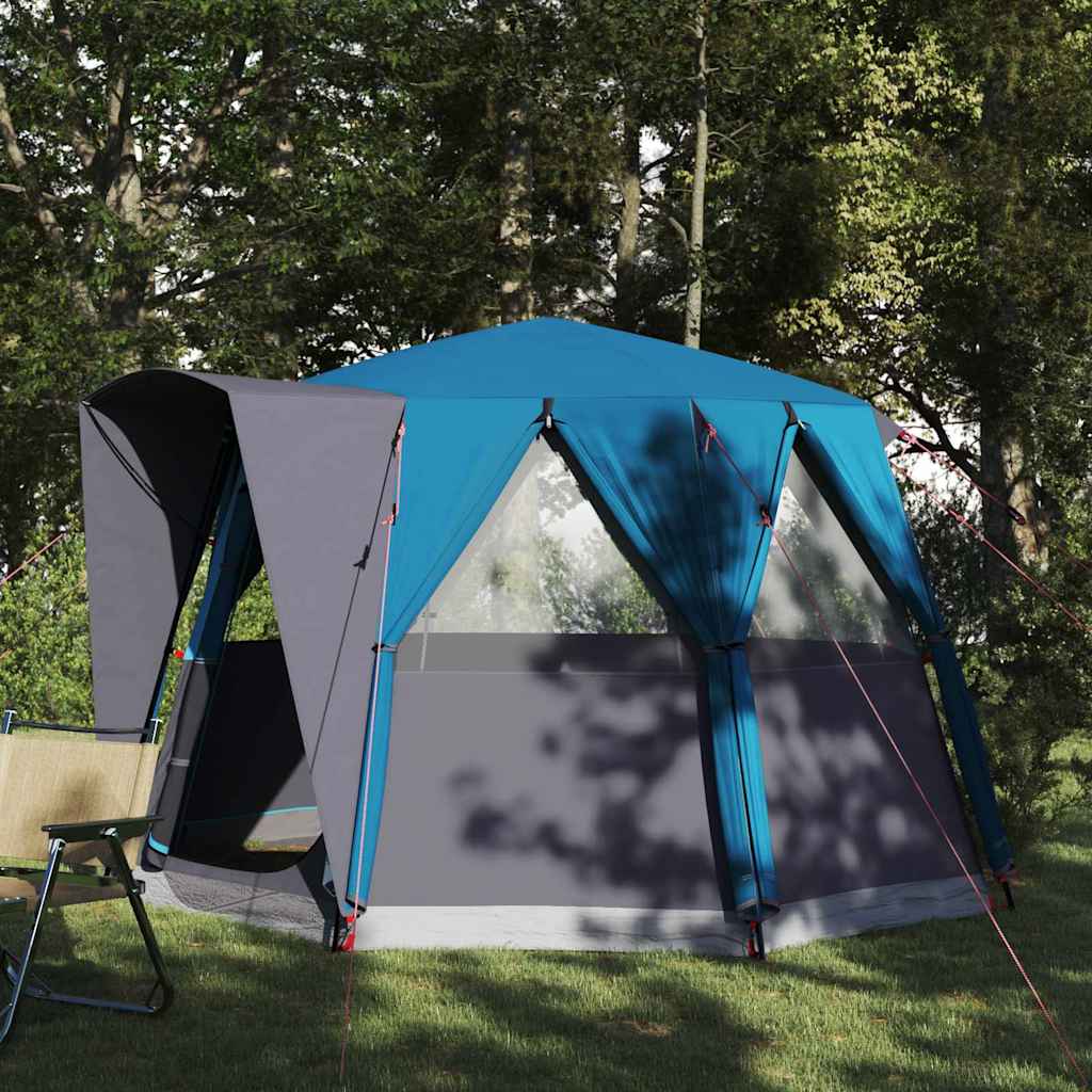 Vidaxx Hauszelt mit Dach blau und grau 320 x 320 x 203 cm