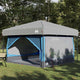 VidaXL Innenzelt mit Dach mit Stauraum Blau und Grau 300 x 300 x 250 cm
