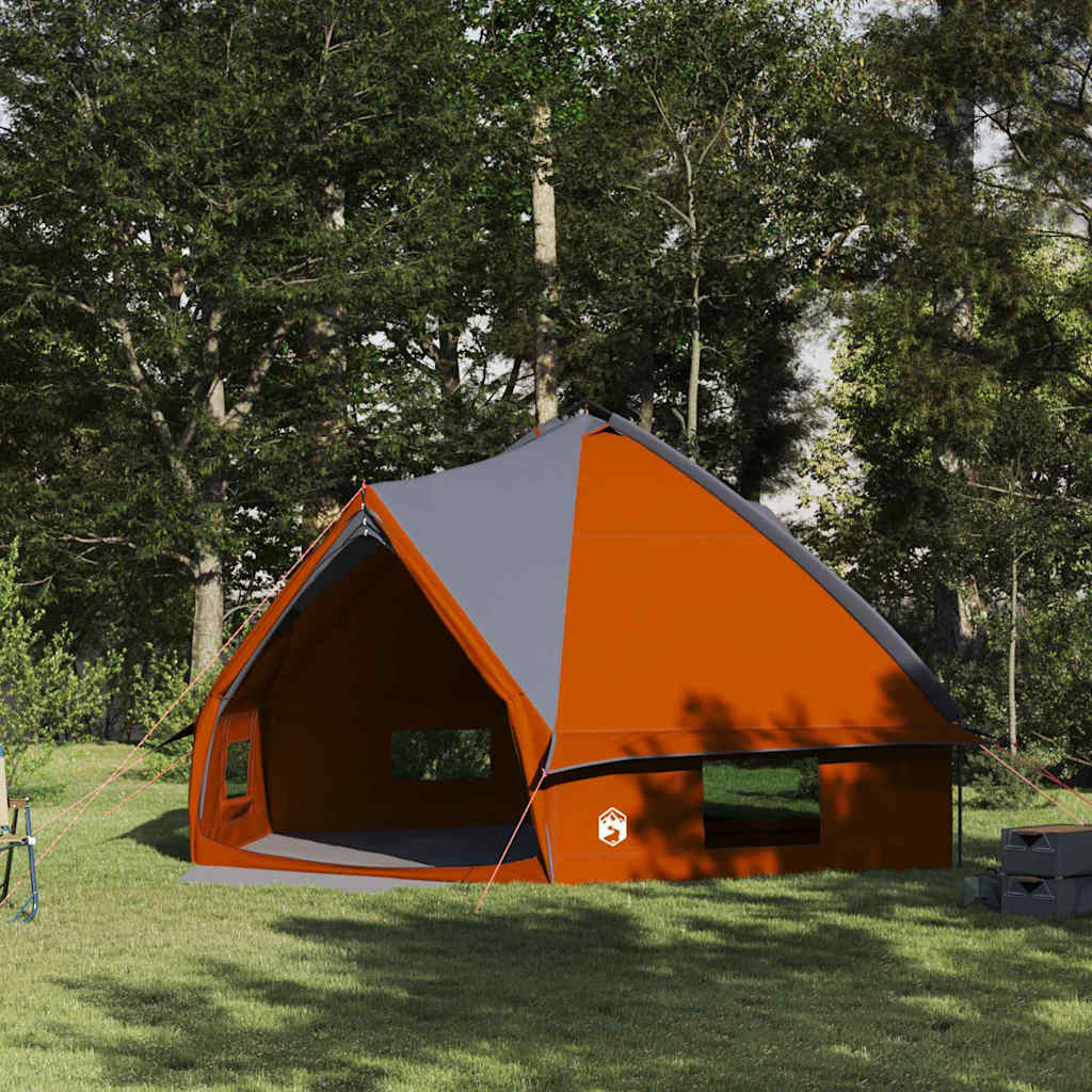 Vidaxl Tipi-Zelt mit Dach grau und orange 490 x 410 x 210 cm