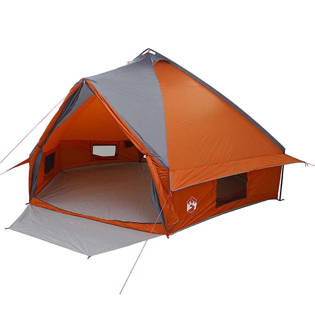 Vidaxl Tipi-Zelt mit Dach grau und orange 490 x 410 x 210 cm