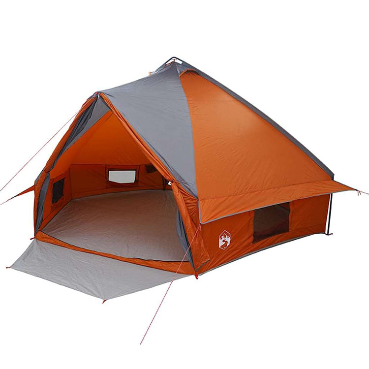 Vidaxl Tipi-Zelt mit Dach grau und orange 490 x 410 x 210 cm