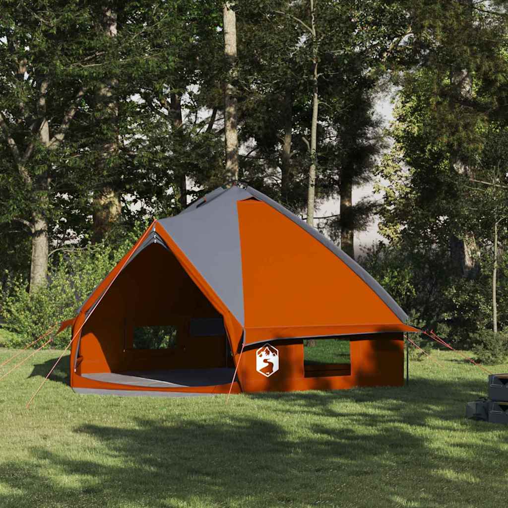 Vidaxl Tipi-Zelt mit Dach grau und orange 490 x 410 x 210 cm