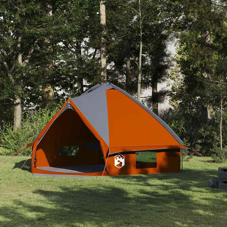 Vidaxl Tipi-Zelt mit Dach grau und orange 490 x 410 x 210 cm