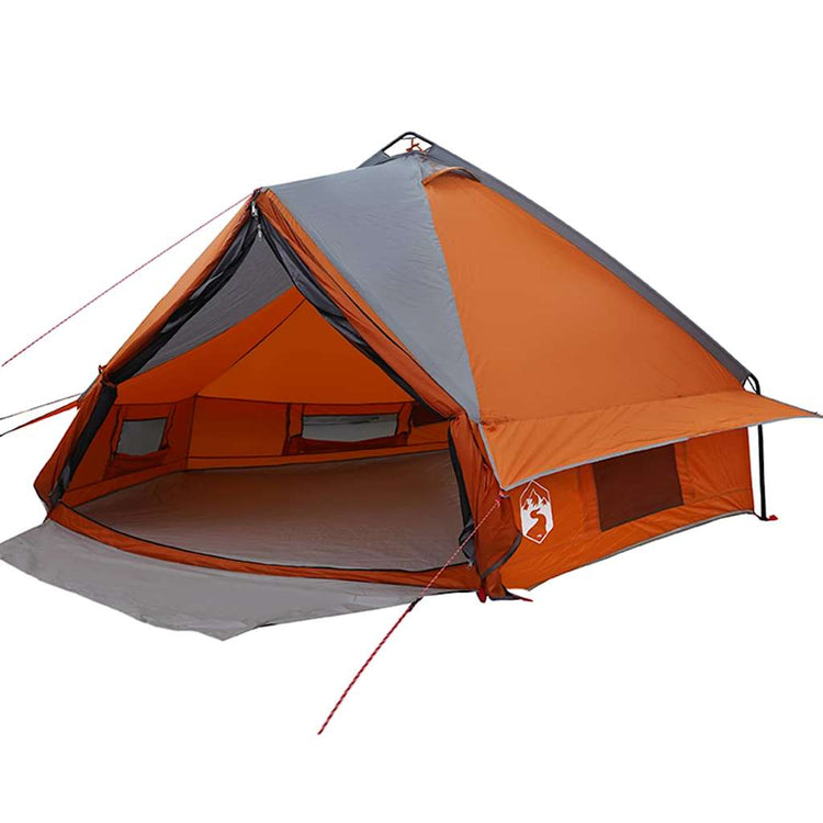 Vidaxl Tipi-Zelt mit Dach grau und orange 490 x 410 x 210 cm