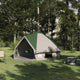 Vidaxl Tipi-Zelt mit Dach mit Stauraum, grün und weiß, 490 x 410 x 210 cm