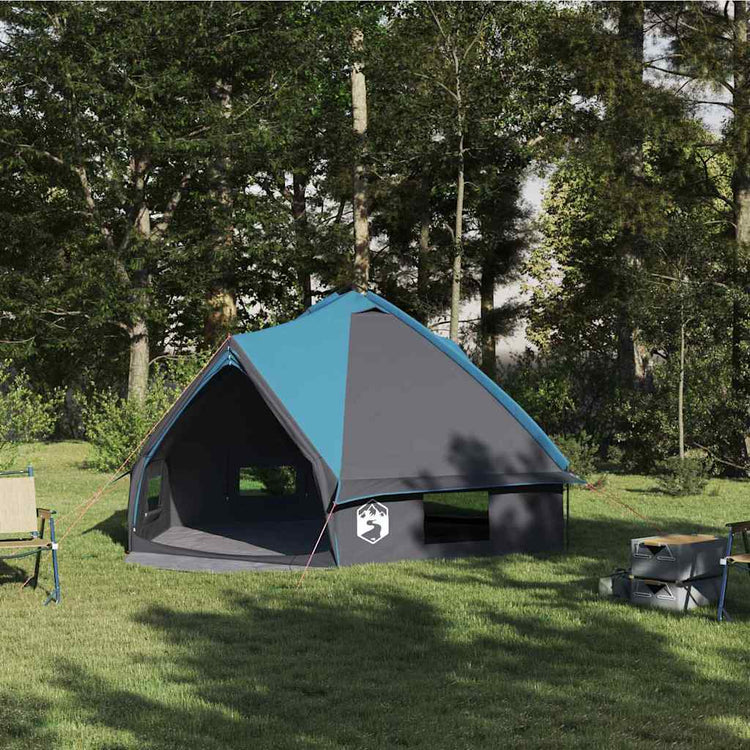 Vidaxl Tipi-Zelt mit Dach blau und grau 490 x 410 x 210 cm