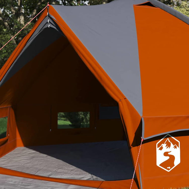 Vidaxl Tipi-Zelt mit Dach grau und orange 490 x 410 x 210 cm
