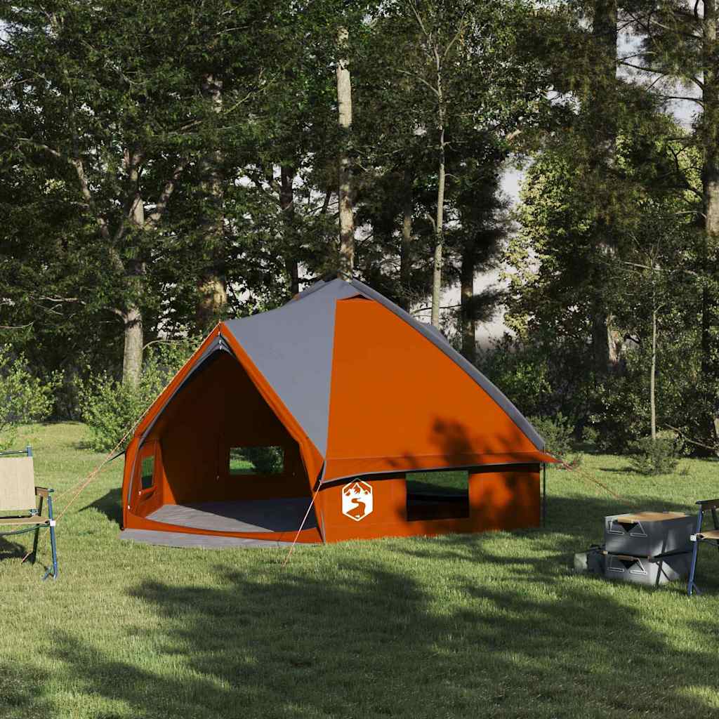 Vidaxl Tipi-Zelt mit Dach grau und orange 490 x 410 x 210 cm