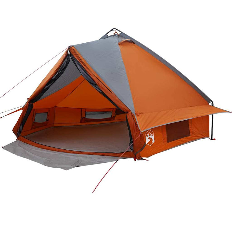 Vidaxl Tipi-Zelt mit Dach grau und orange 490 x 410 x 210 cm