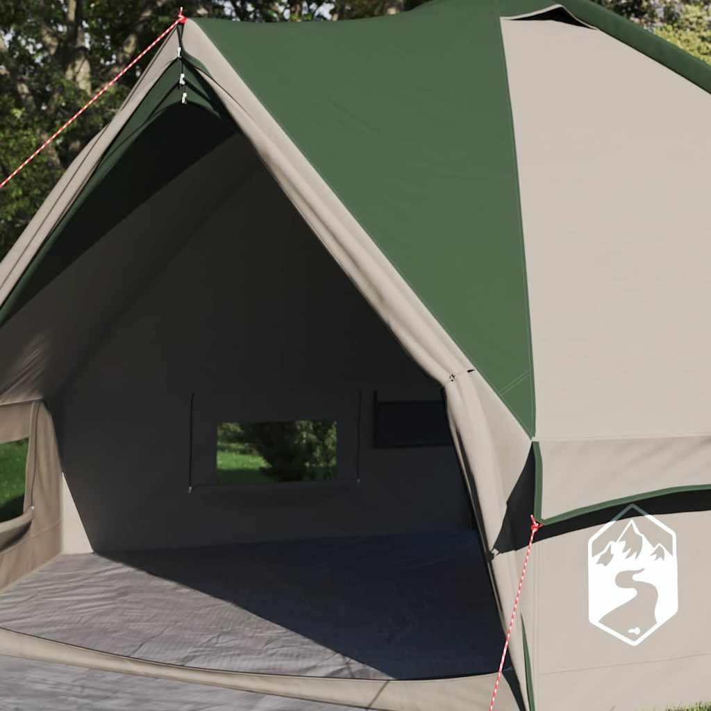 Vidaxl Tipi-Zelt mit Dach grün und grau 490 x 410 x 210 cm