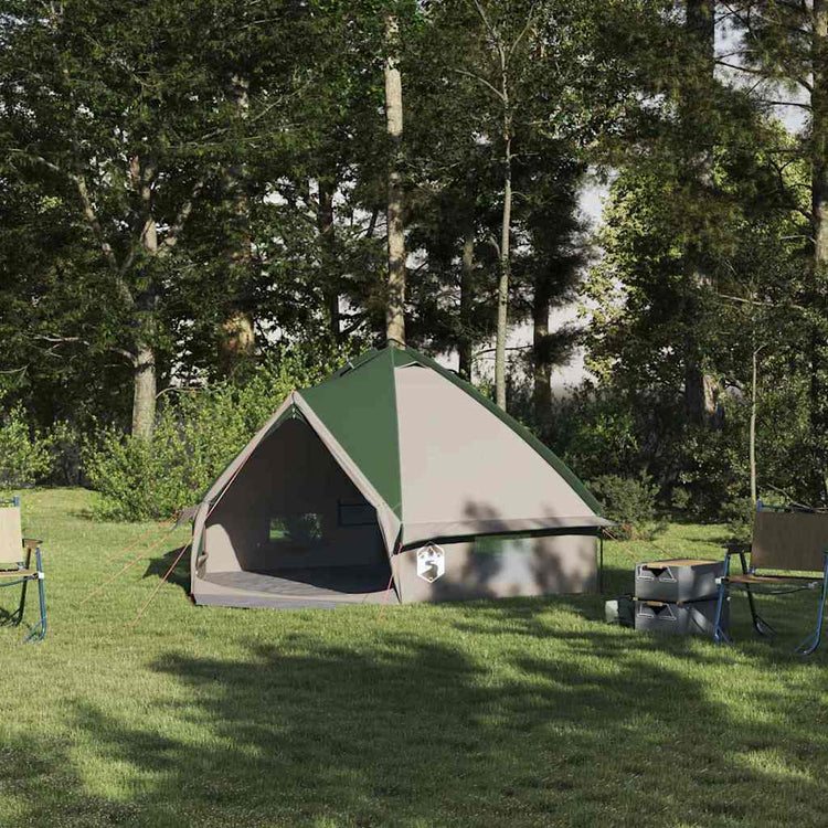 Vidaxl Tipi-Zelt mit Dach grün und grau 490 x 410 x 210 cm