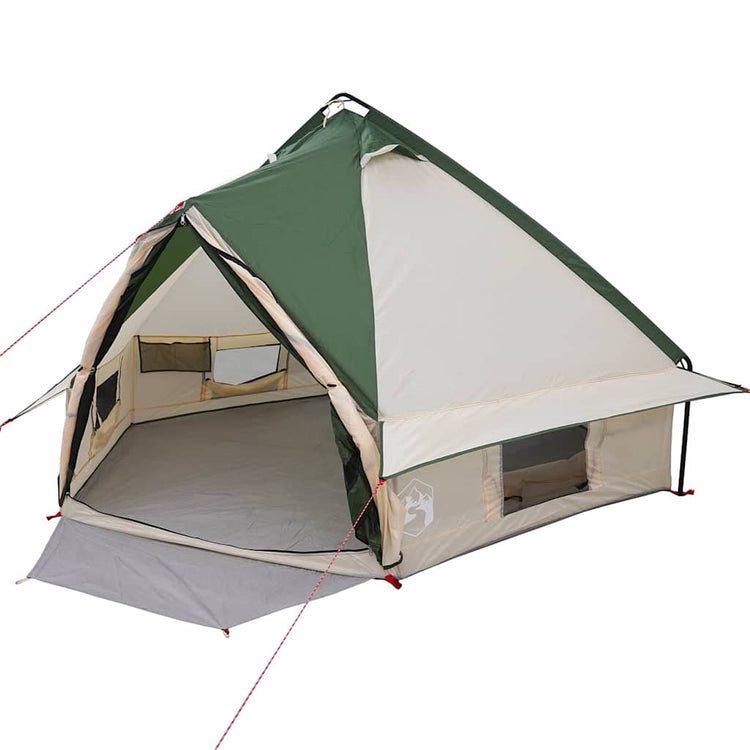 Vidaxl Tipi-Zelt mit Dach grün und grau 490 x 410 x 210 cm