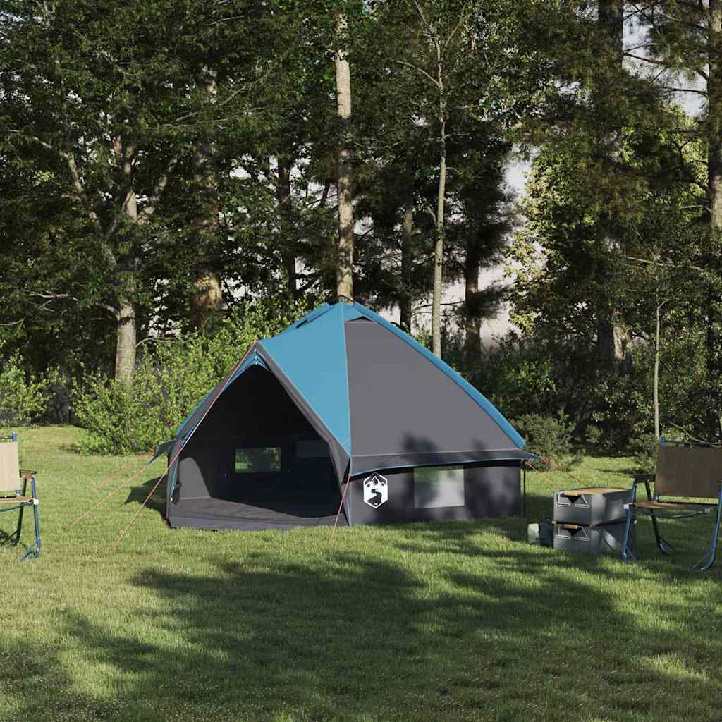 Vidaxl Tipi-Zelt mit Dach blau und grau 490 x 410 x 210 cm