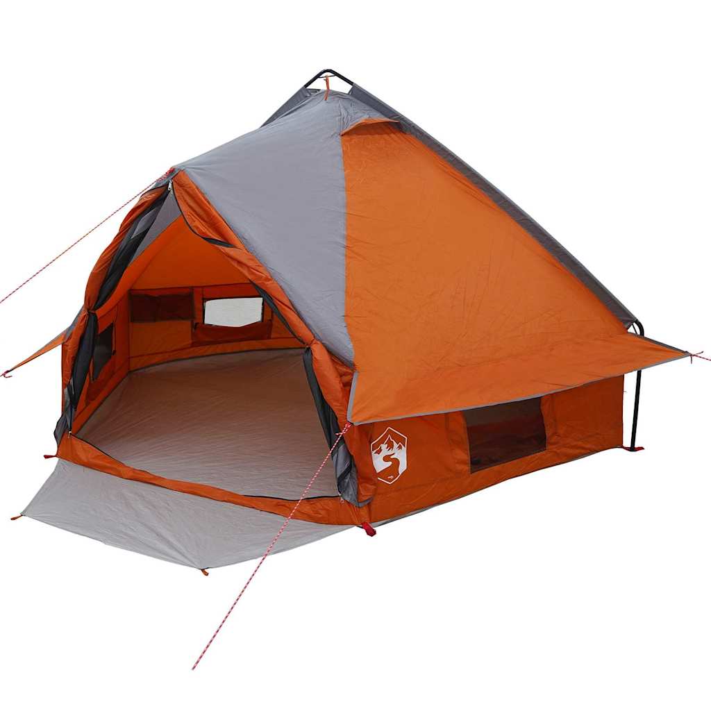 Vidaxl Tipi-Zelt mit Dach grau und orange 490 x 410 x 210 cm