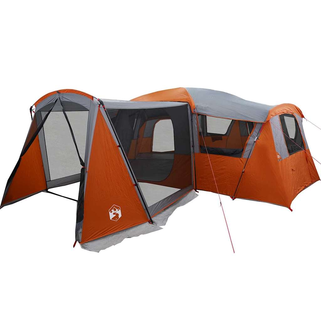 Vidaxx Familienzelt mit Dach grau und orange 745 x 700 x 217 cm