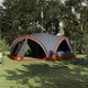 Vidaxx Familienzelt mit Dach grau und orange 460 x 430 x 214 cm