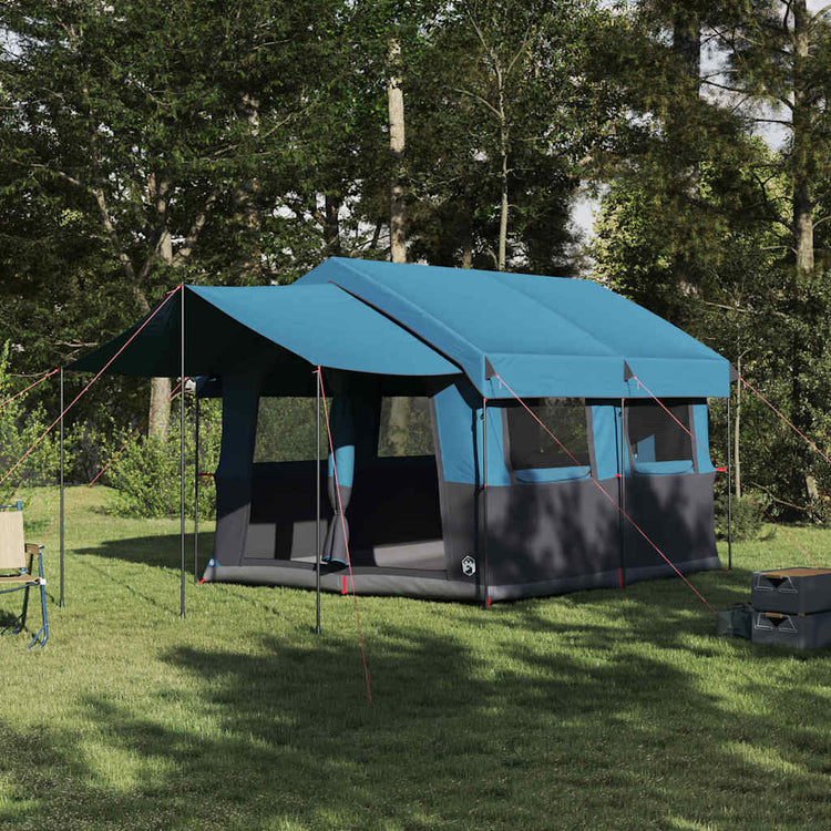 Vidaxx Familienzelt mit Dach mit Stauraum Blau und Grau 324 x 255 x 230 cm