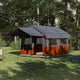 Vidaxx Familienzelt mit grauem und orangefarbenem Dach 324 x 255 x 230 cm