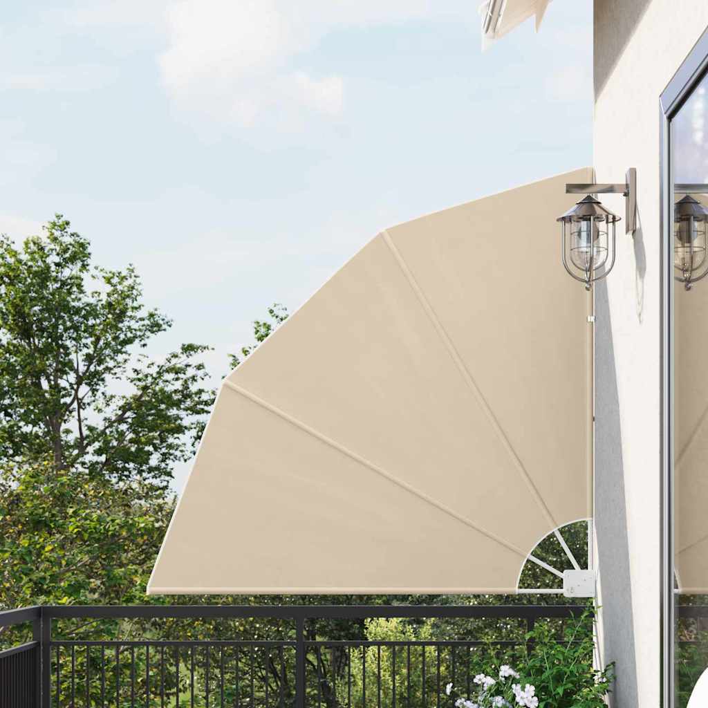 Vidaxxl Balkon-Sichtschutz Beige 140 x 140 cm Polyester