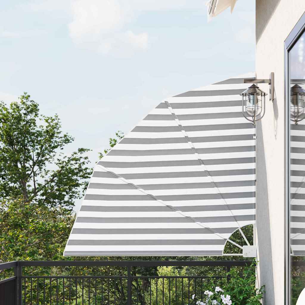 Vidaxxl Balkon-Sichtschutz Anthrazit und Weiß 140 x 140 cm Polyester