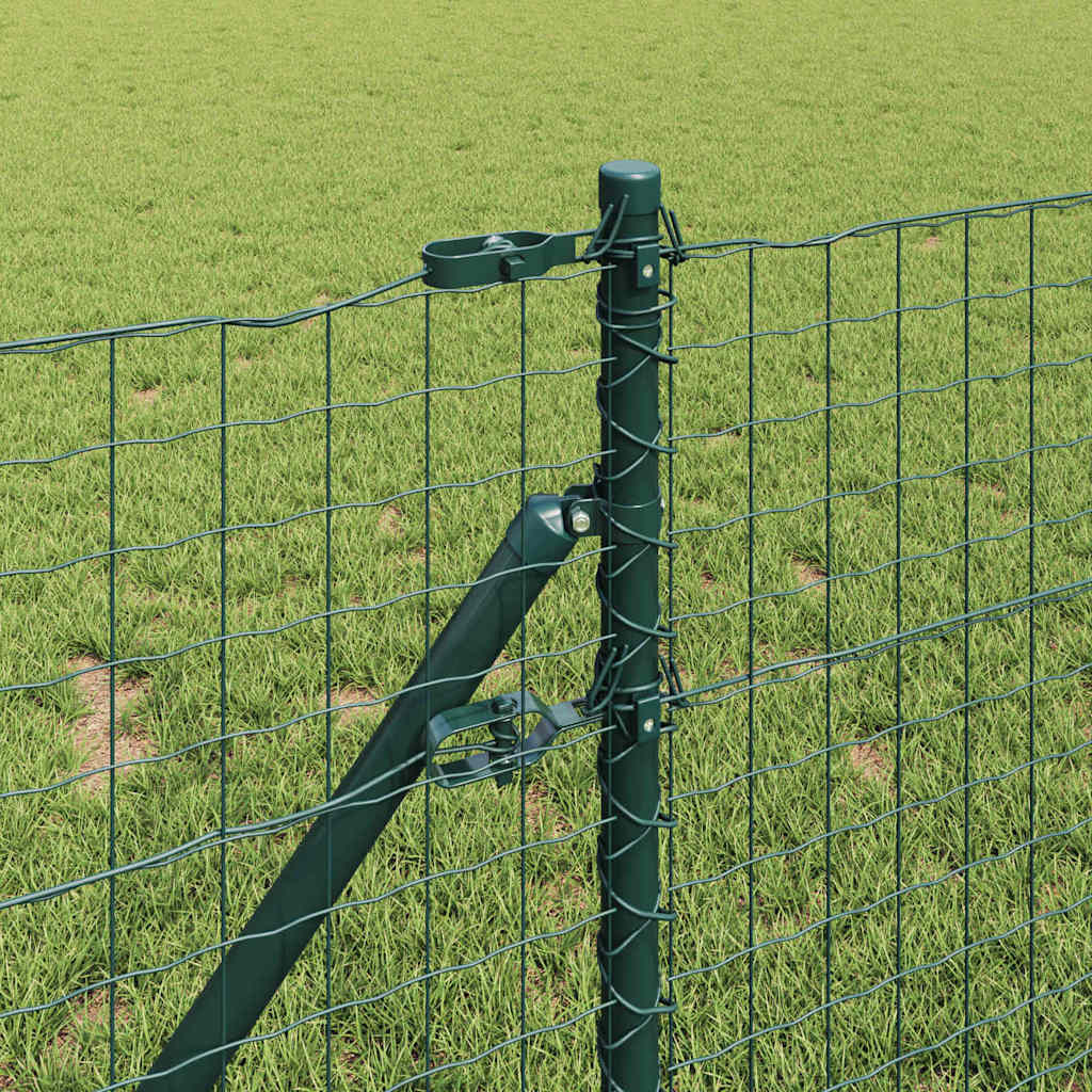 Vidaxl Zaunpfosten 7 Stück grüner Stahl