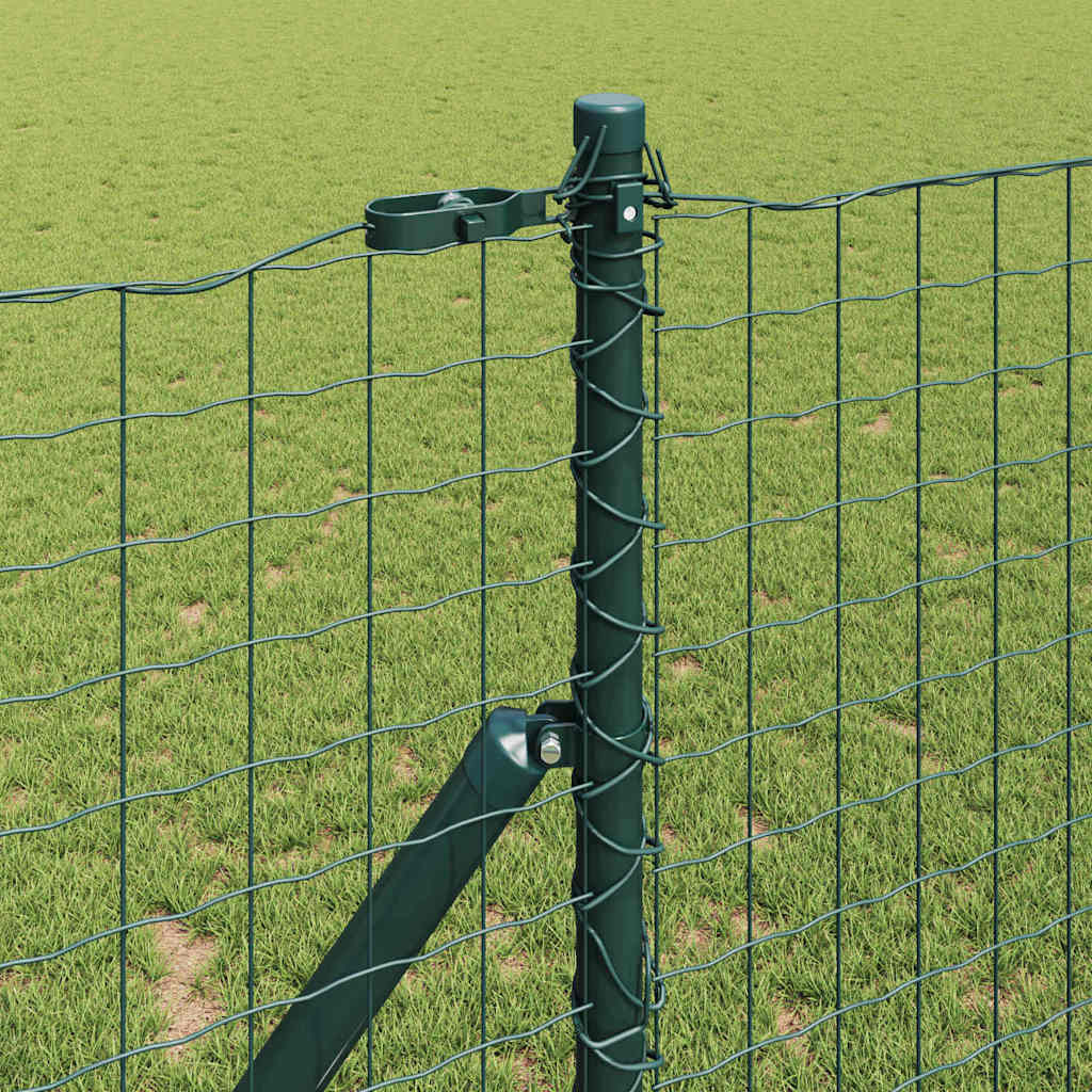 Vidaxl Zaunpfosten 13 Stück grüner Stahl