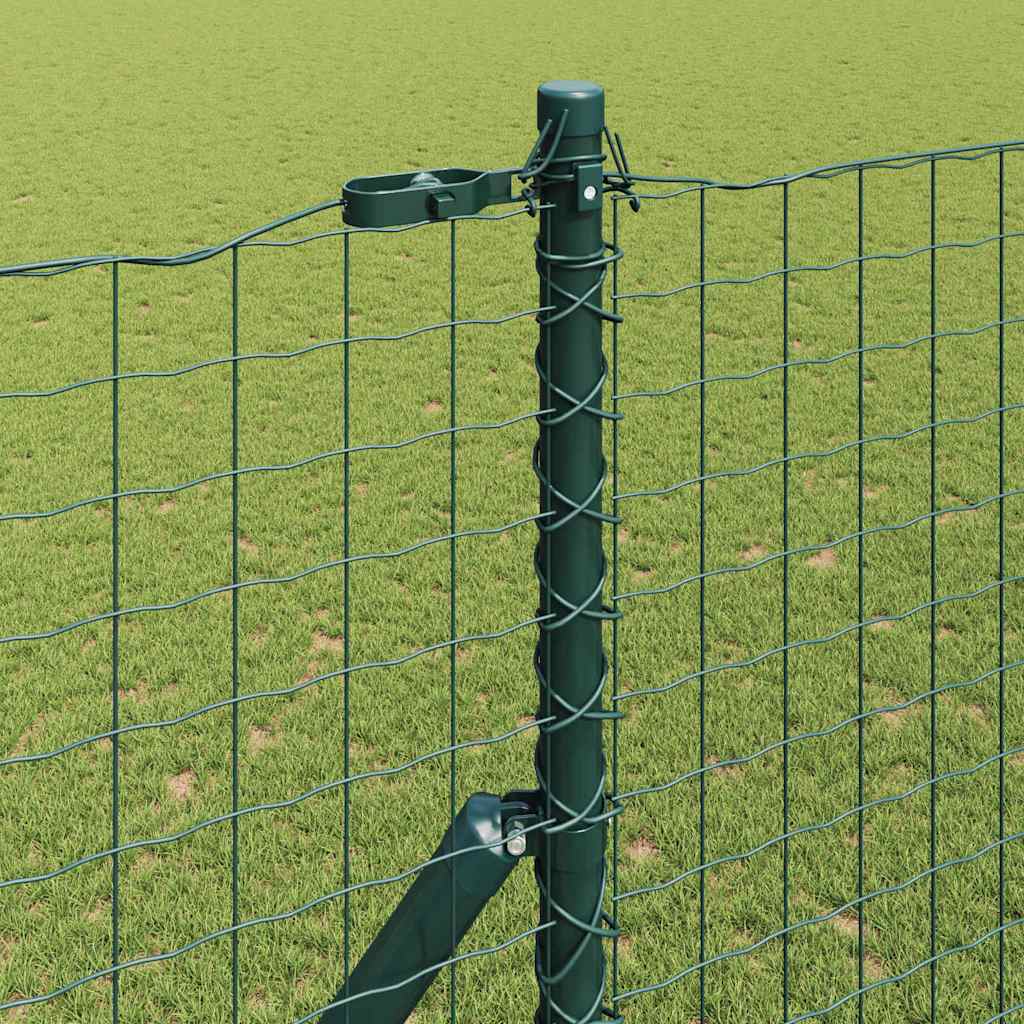 Vidaxl Zaunpfosten 13 Stück grüner Stahl