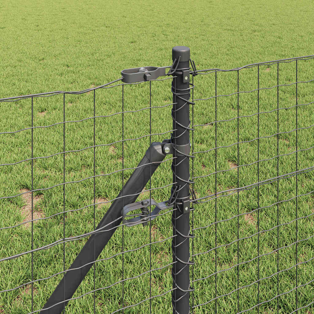 Vidaxl Zaunpfosten 13 Stück grauer Stahl