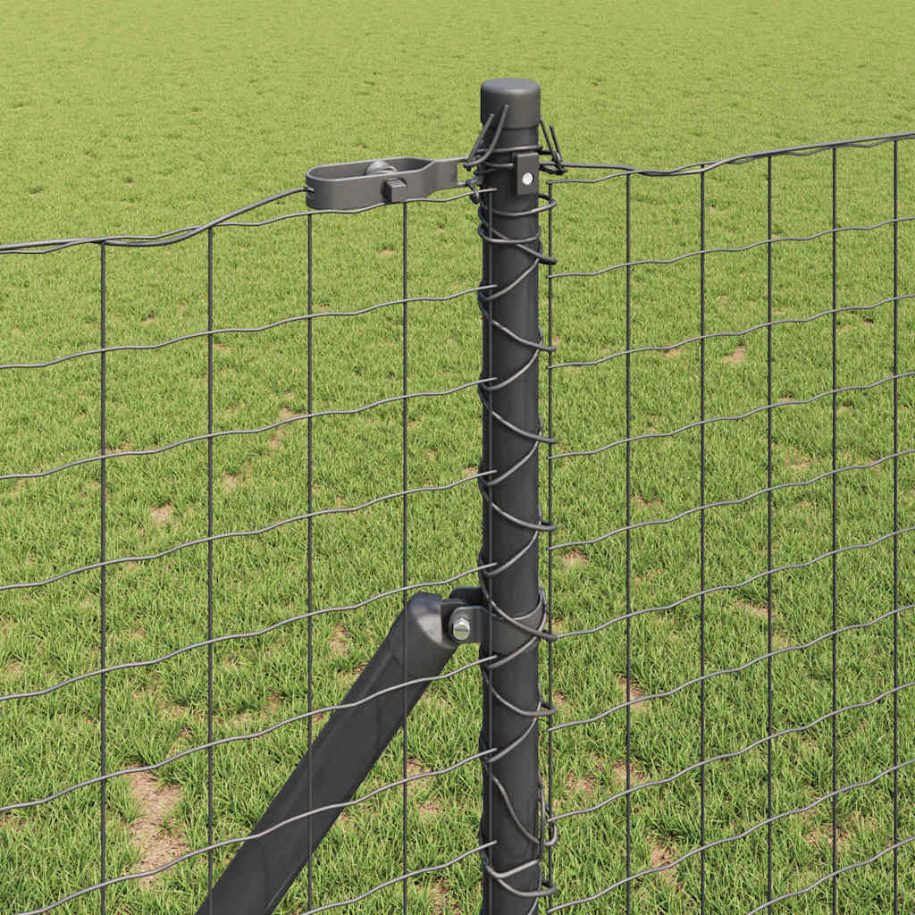 Vidaxl Zaunpfosten 13 Stück grauer Stahl