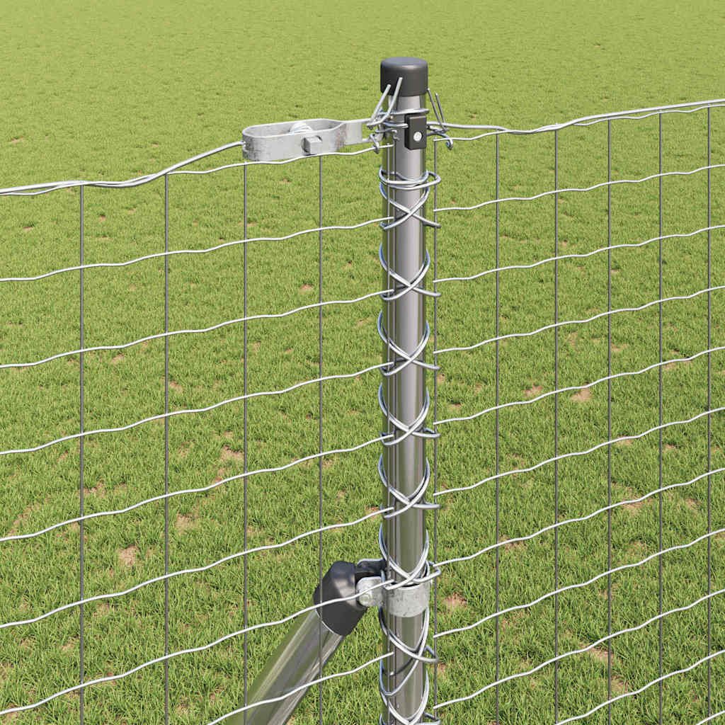 Vidaxl Zaunpfosten 7 Stk. Silberstahl