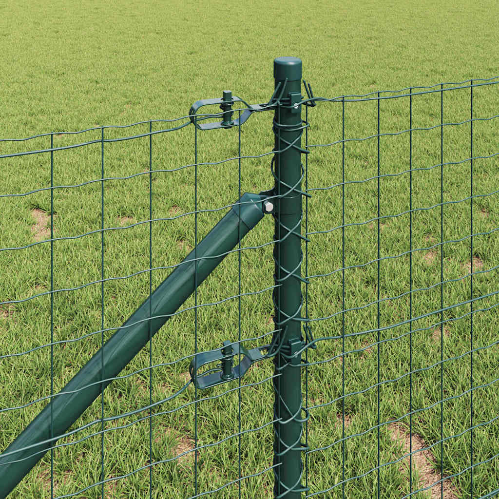 Vidaxl Zaunpfosten 13 Stück grüner Stahl