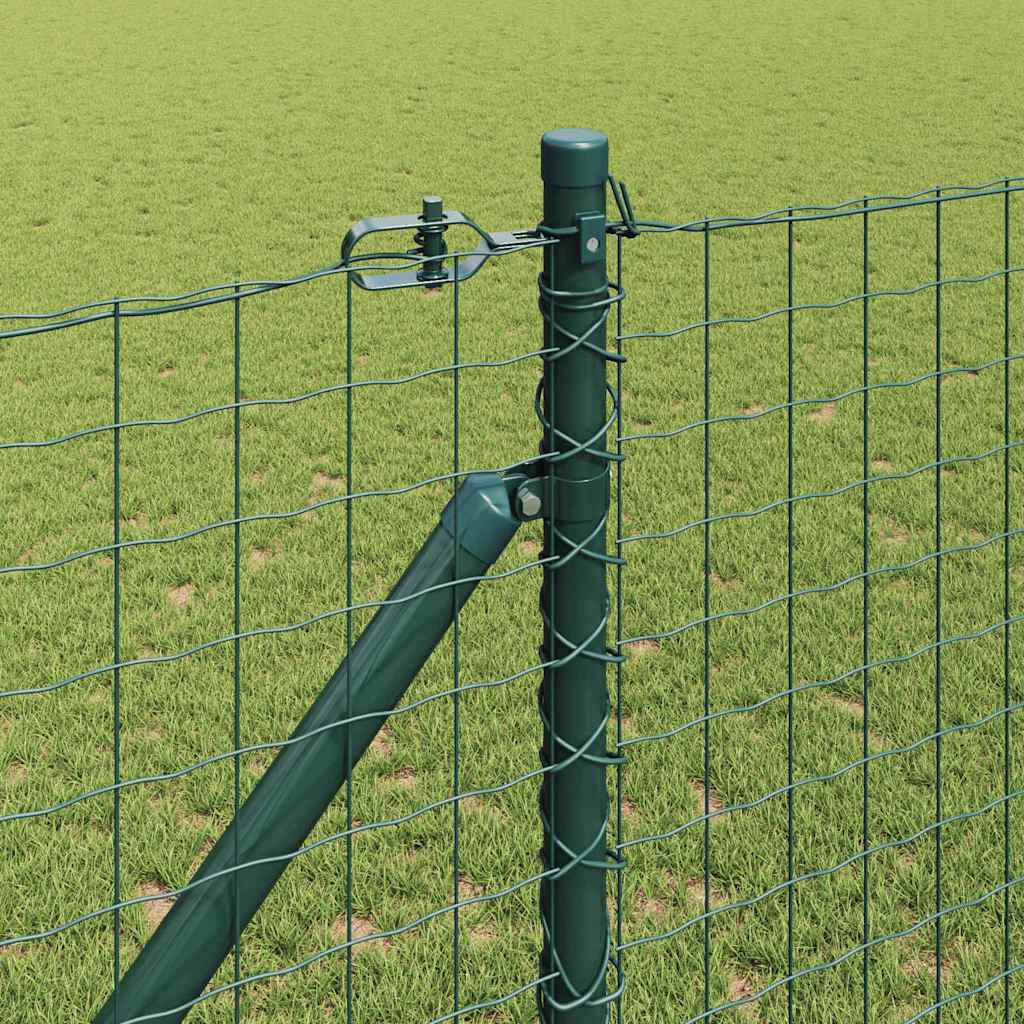 Vidaxl Zaunpfosten 7 Stück grüner Stahl