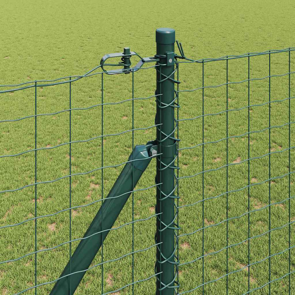 Vidaxl Zaunpfosten 7 Stück grüner Stahl