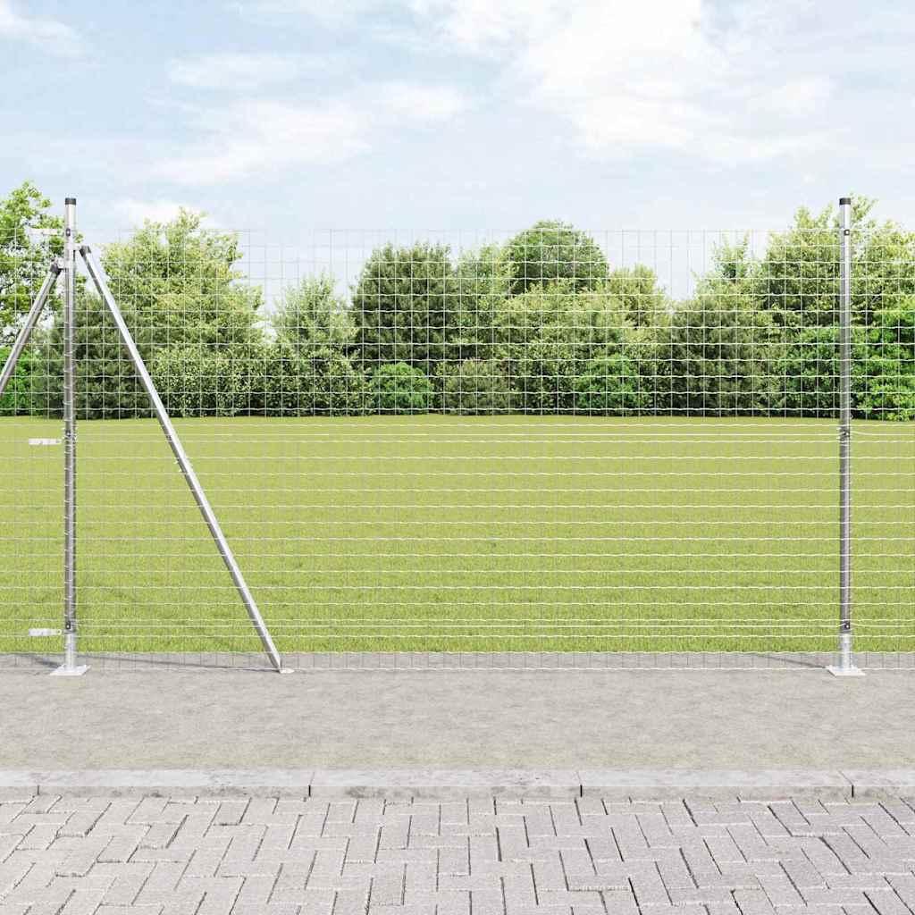 Vidaxl Zaunpfosten 7 Stk. Silberstahl
