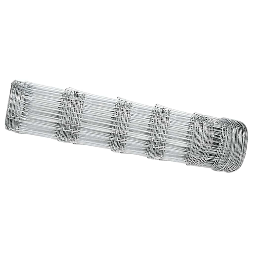Vidaxl Weidezaun silber 25 x 0,8 m aus verzinktem Stahl