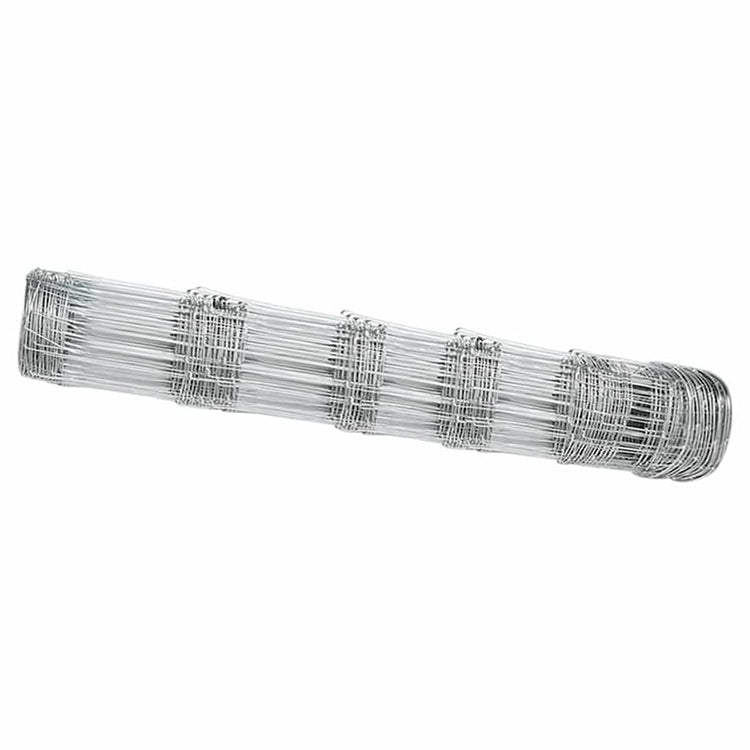 Vidaxl Weidezaun silber 25 x 0,8 m aus verzinktem Stahl