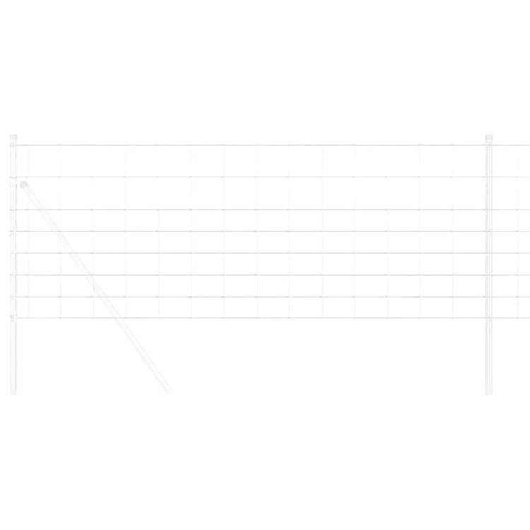 Vidaxl Weidezaun silber 25 x 0,8 m aus verzinktem Stahl