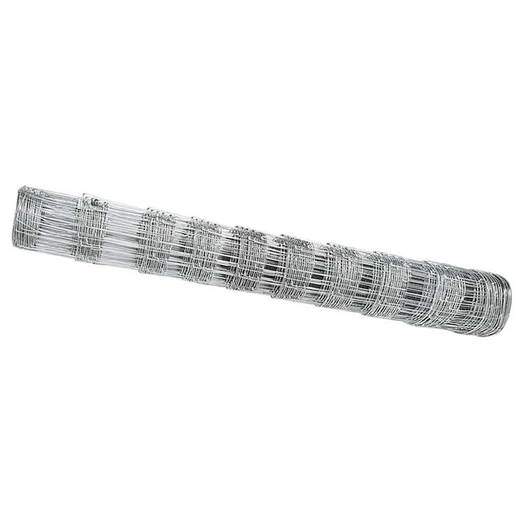Vidaxl Weidezaun silber 25 x 1 m aus verzinktem Stahl