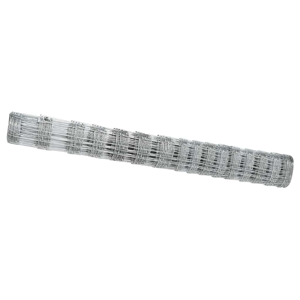 Vidaxl Weidezaun silber 25 x 1,2 m aus verzinktem Stahl
