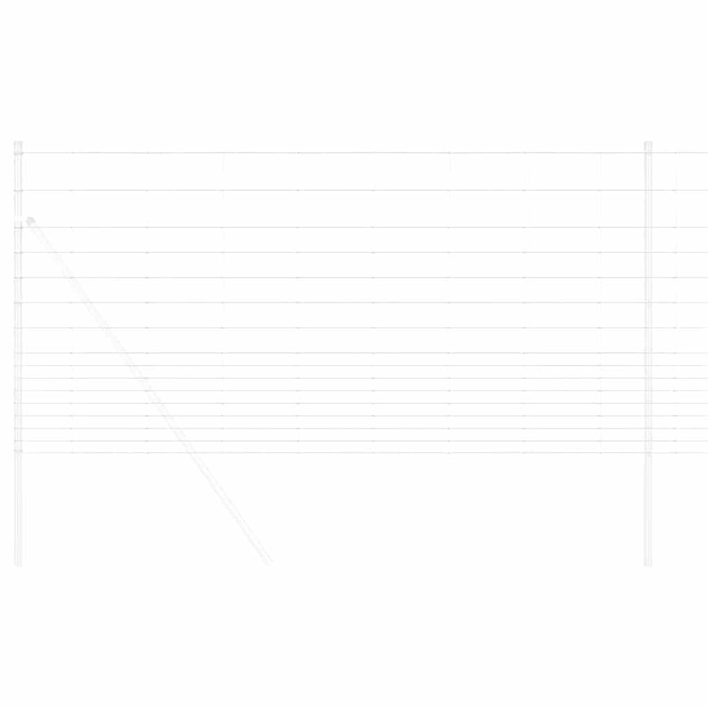 Vidaxl Weidezaun silber 25 x 1,2 m aus verzinktem Stahl