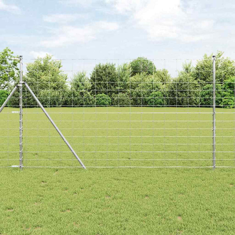 Vidaxl Weidezaun silber 25 x 1,4 m aus verzinktem Stahl