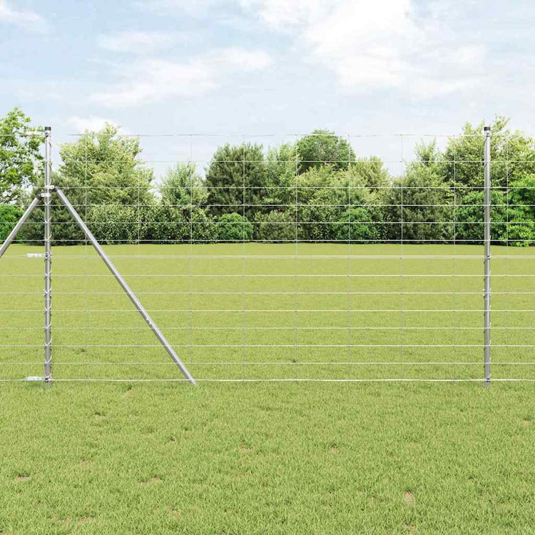 Vidaxl Weidezaun silber 25 x 1,4 m aus verzinktem Stahl