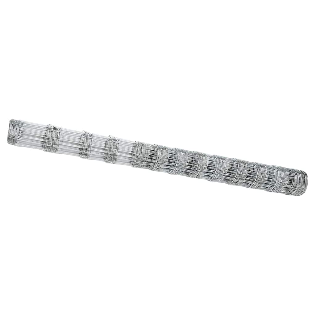 Vidaxl Weidezaun Silber 25 x 1,5 m aus verzinktem Stahl