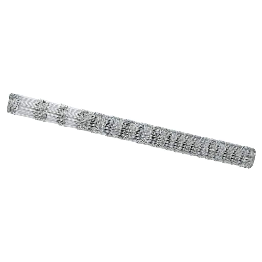 Vidaxl Weidezaun Silber 25 x 1,6 m aus verzinktem Stahl