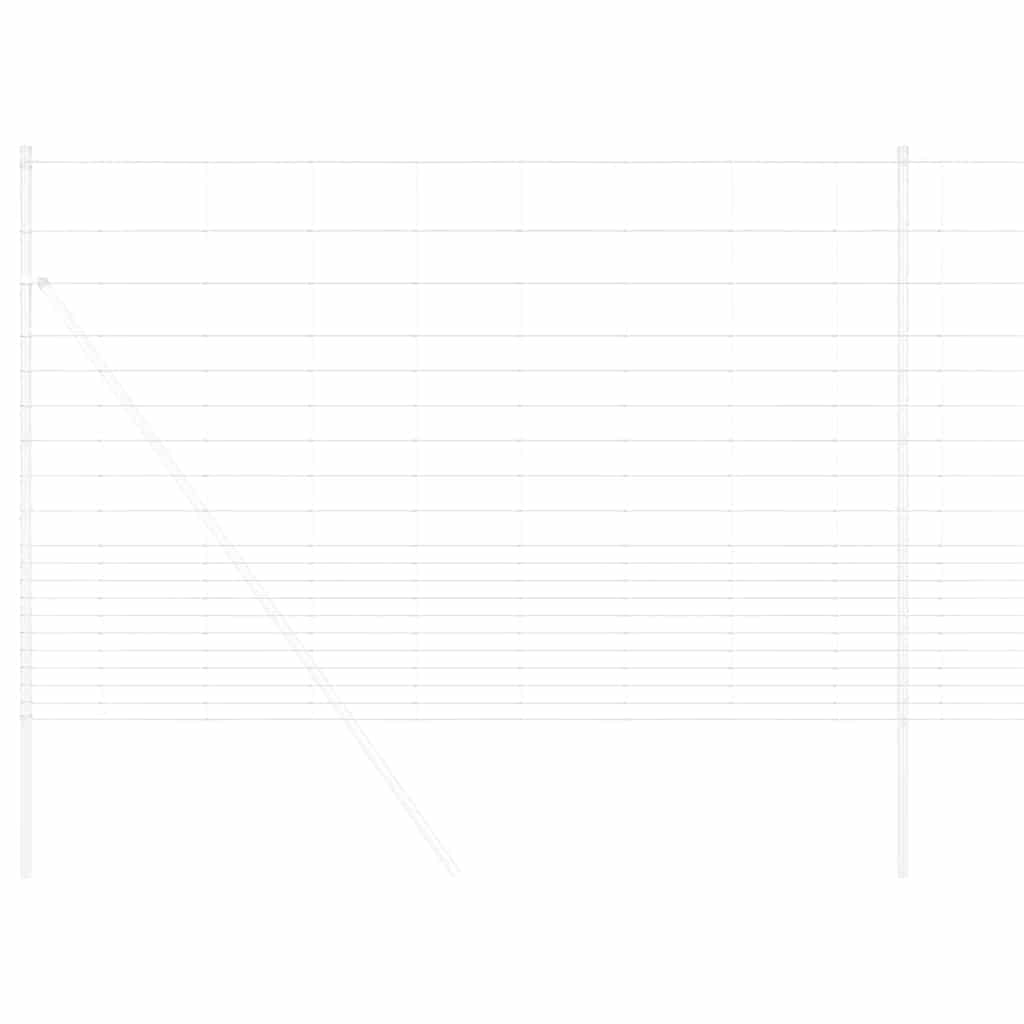 Vidaxl Weidezaun Silber 25 x 1,6 m aus verzinktem Stahl