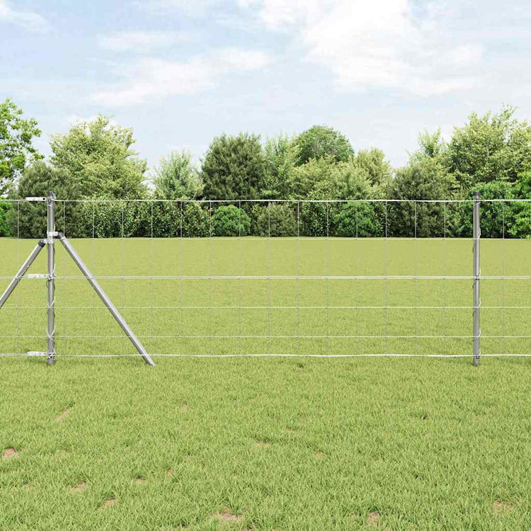 Vidaxl Weidezaun silber 50 x 0,8 m aus verzinktem Stahl