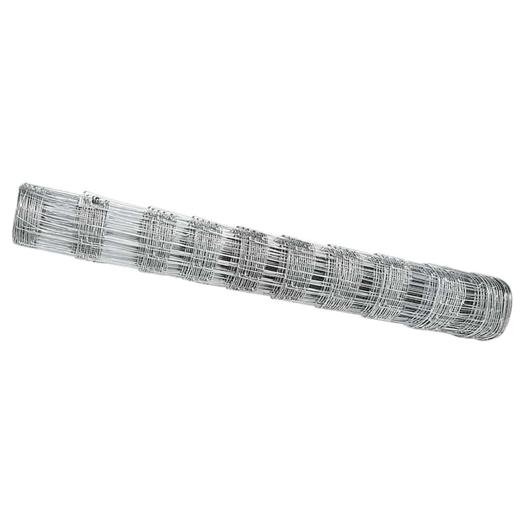 Vidaxl Weidezaun silber 50 x 1 m aus verzinktem Stahl